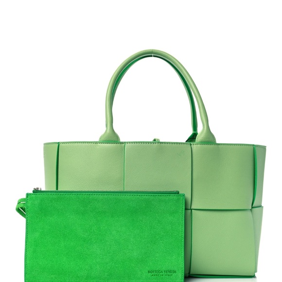 Bottega Veneta Arco Tote Bag small size Green “ Spots” - Picture 12 of 12